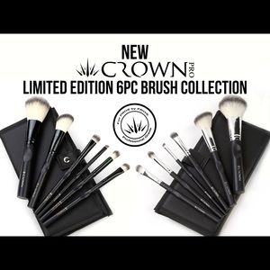 Crown black and rose gold brush set